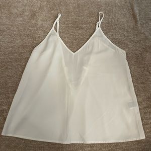 White Tie Back Tank Top - Size Medium
